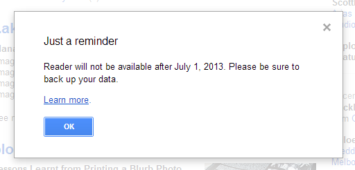 Google Reader's end is nigh Google Reader's end is nigh