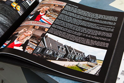 a page with photos and text