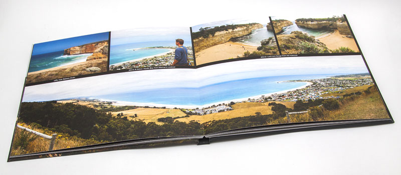a photo spanning two pages in a spread