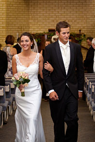 leaving church as husband and wife