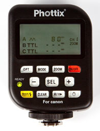 setting flash zoom, group A set to 80mm, group B & C in TTL mode