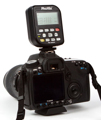 Phottix Odin TCU on a Canon 50D