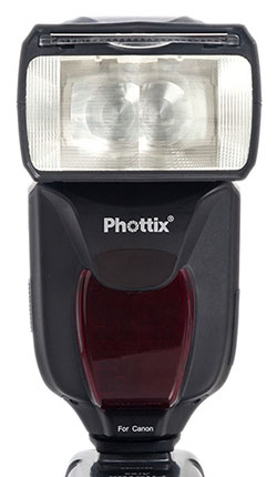 front of the Phottix Mitros TTL flash