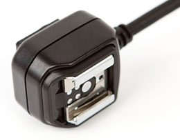 hot shoe connector on the hot shoe block