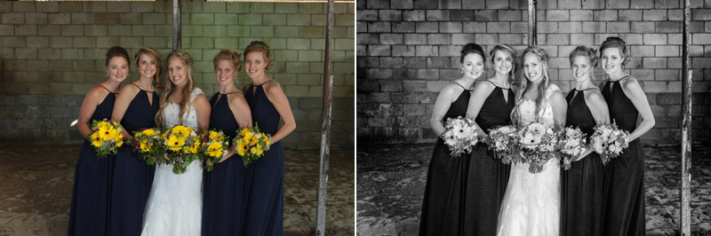 bride and bridesmaids