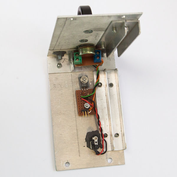 electronics mounted inside the case