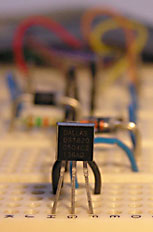 breadboarded circuit