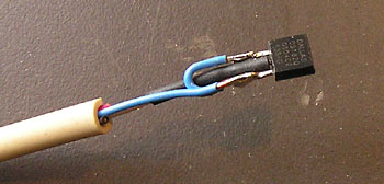 heatshrink over the lead