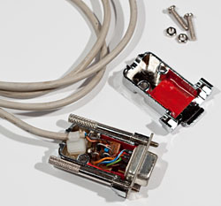 more compact parasitic mode circuit on vero board, fitted into a D9 backshell