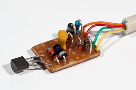 non-parasitic mode serial port circuit on vero board