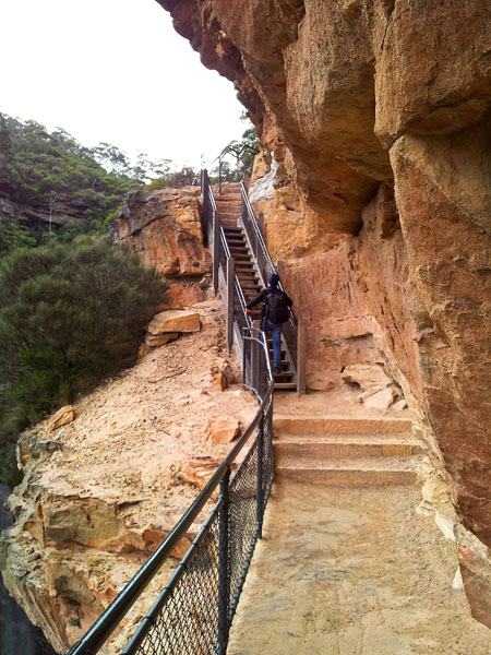 it's a long way back up from Wentworth Falls