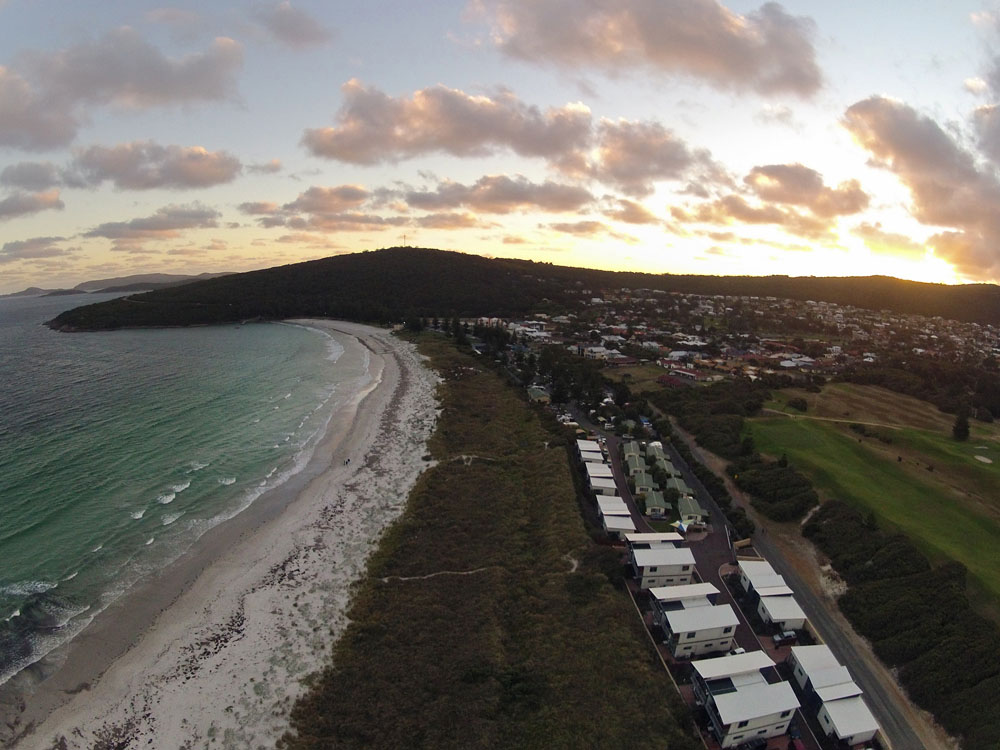 sunset over Mount Clarence to the south