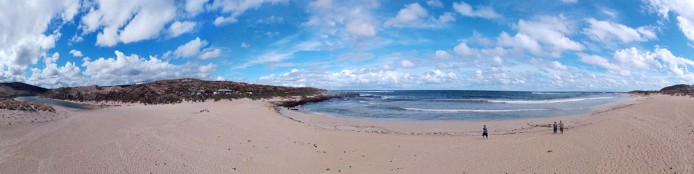 mouth of the Margaret River and the Indian Ocean