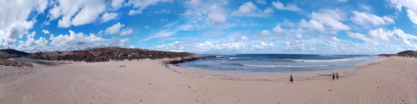mouth of the Margaret River and the Indian Ocean