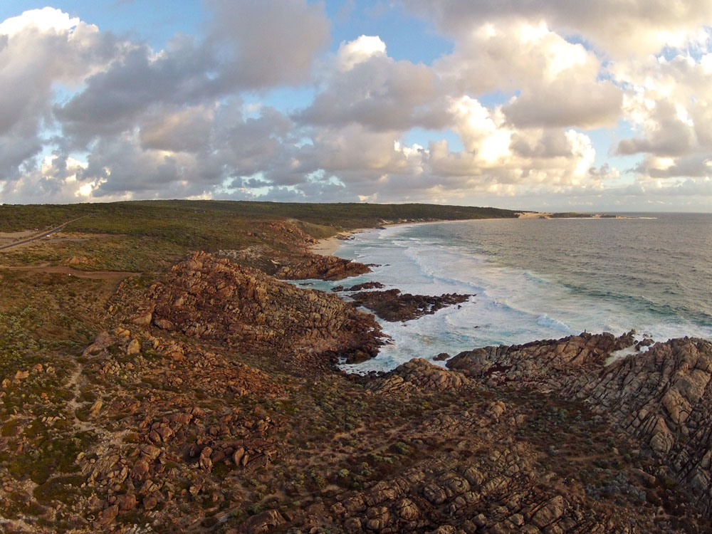 aerial view of Injidup Beach