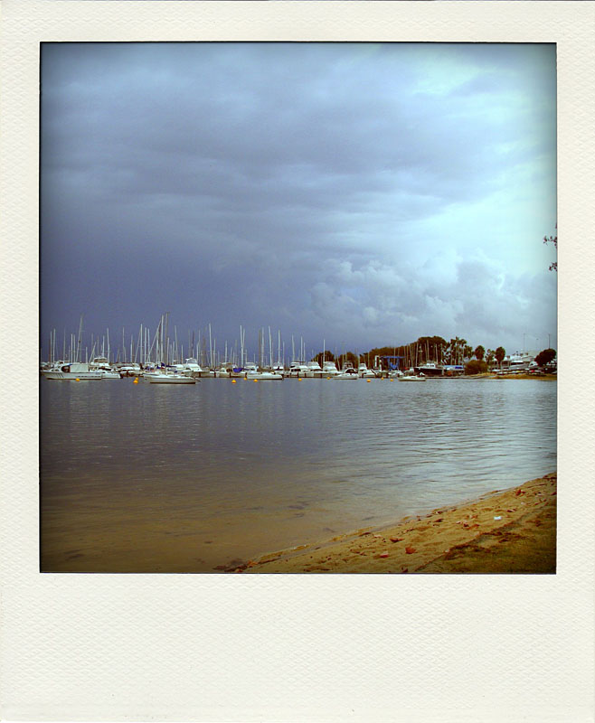 storm clouds over the Royal Perth Yacht Club
