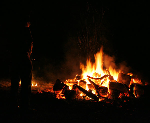 Bonfire silhouette