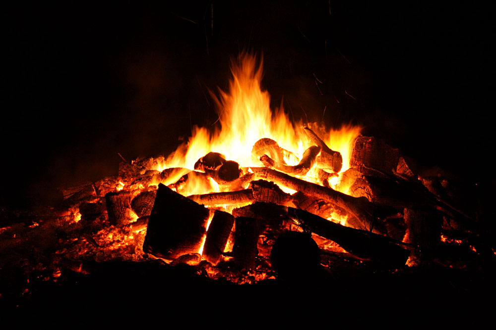 bonfire embers