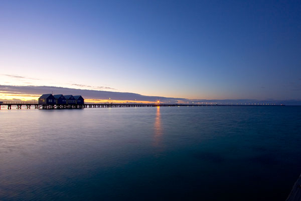 Busselton Jetty after dusk