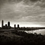Perth city after sunrise