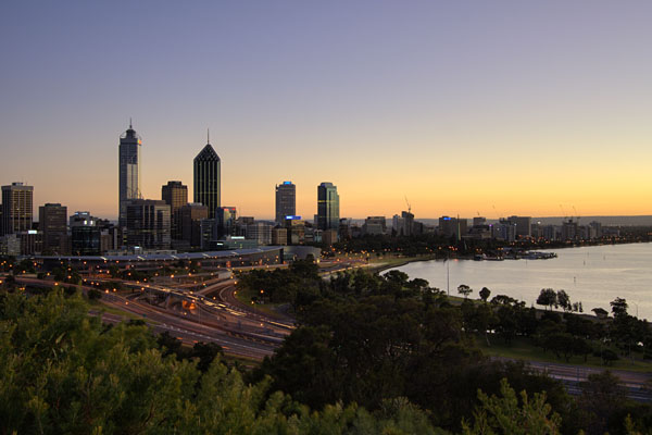 Perth city before dawn (HDR)