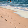 footprints on the beach (Sunset at Cottesloe Beach)