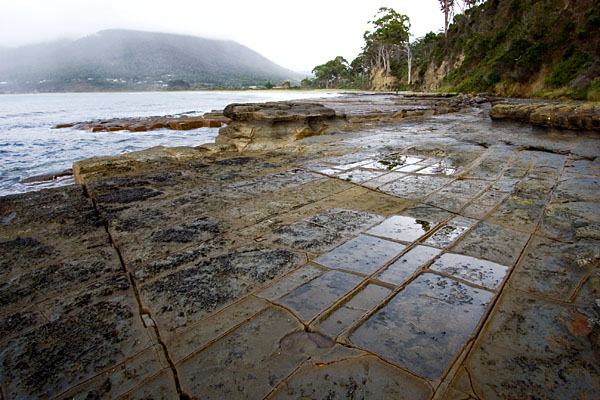 pan formations at the Tessellated Pavement