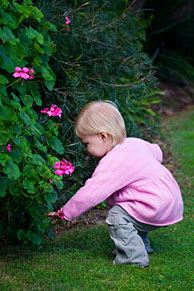she loves flowers