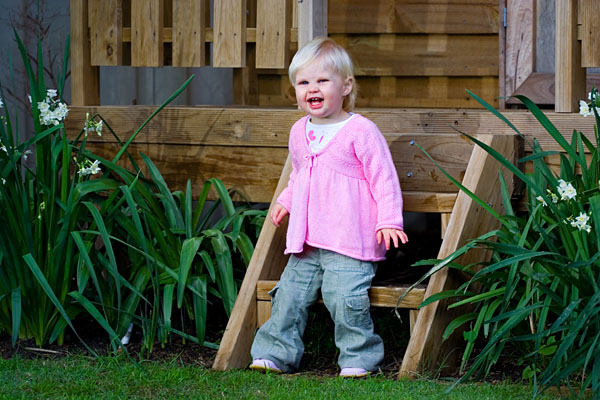 and she loves the cubby house