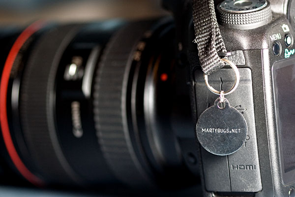 name tag on the camera body