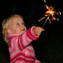 Olivia with a sparkler
