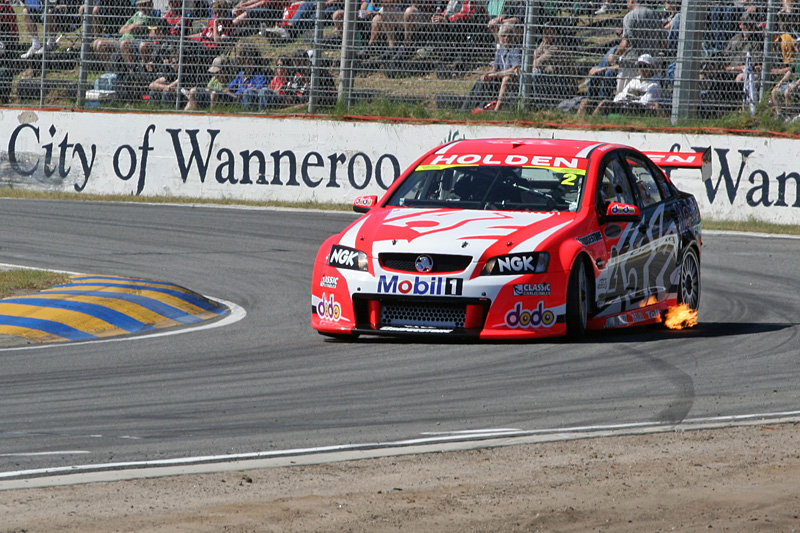 Mark Skaife oversteering his HRT VE Commodore