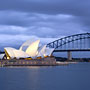 Sydney Opera House and Harbour Bridge at dawn