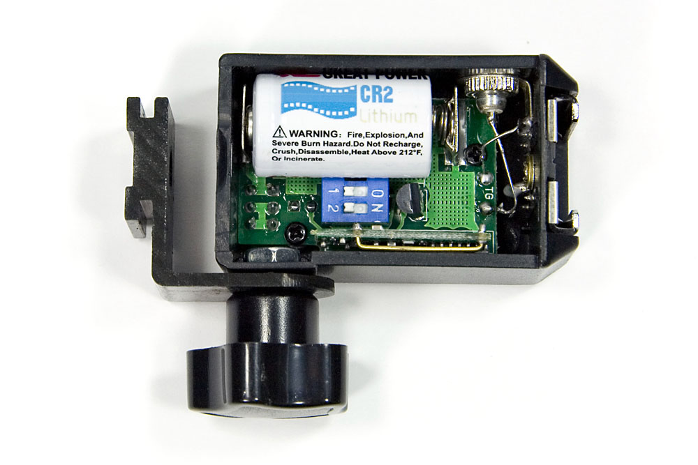 receiver with battery cover removed