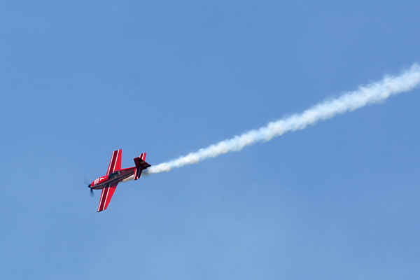 streaking through the sky