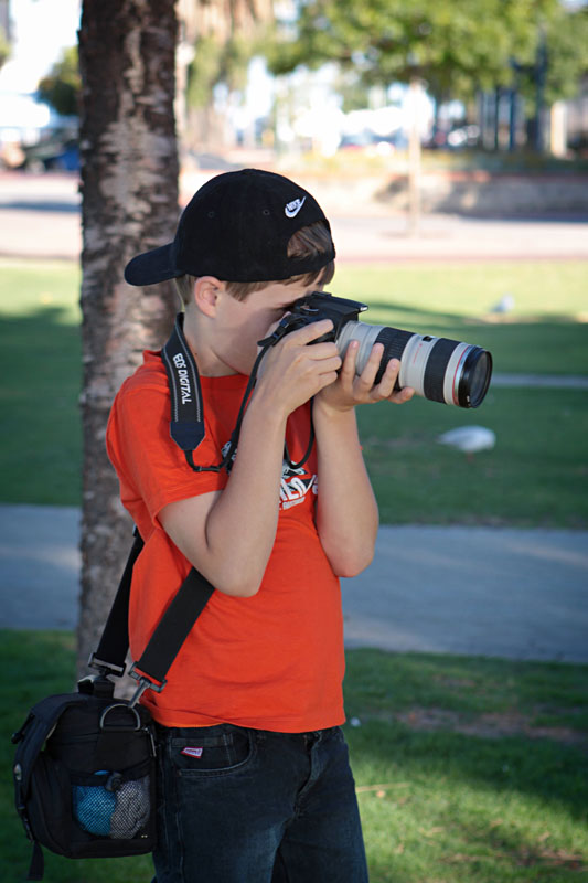 Ashley trying out a longer lens
