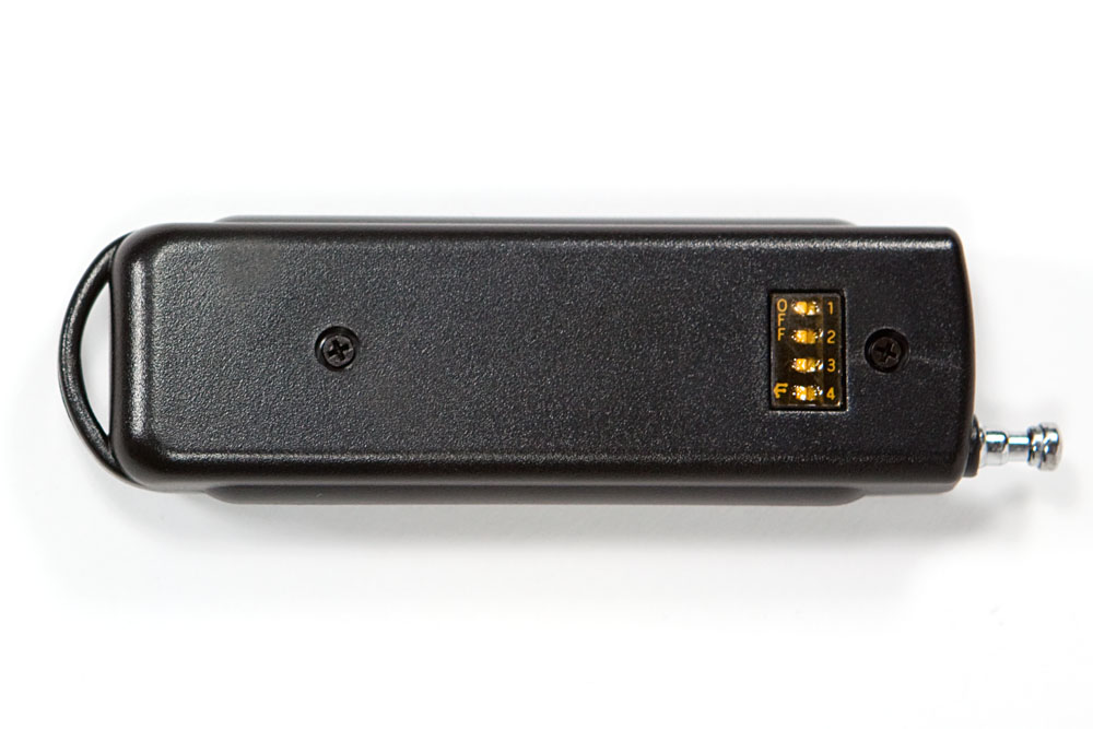 DIP switches on transmitter