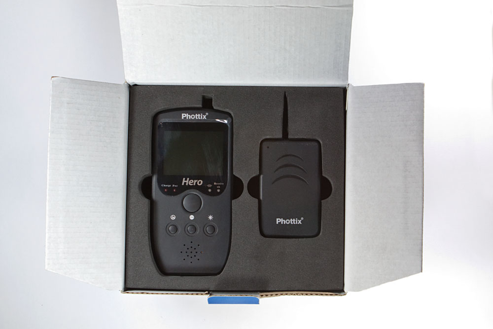 opening the box reveals the transmitter and receiver