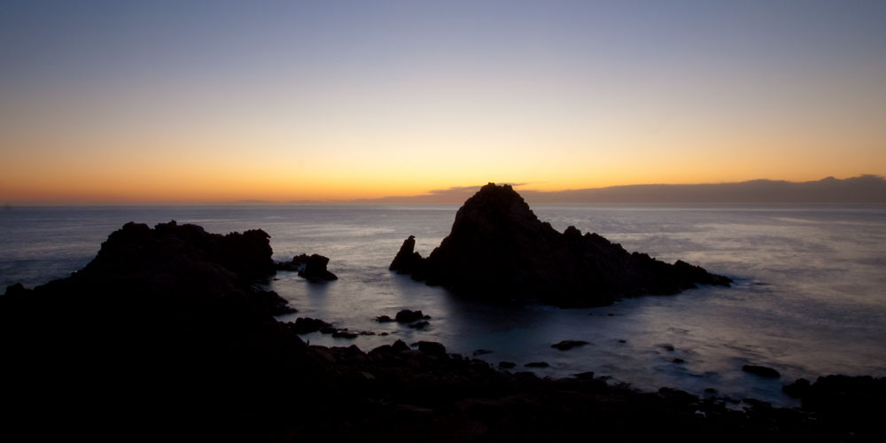 Sugarloaf Rock after sunset