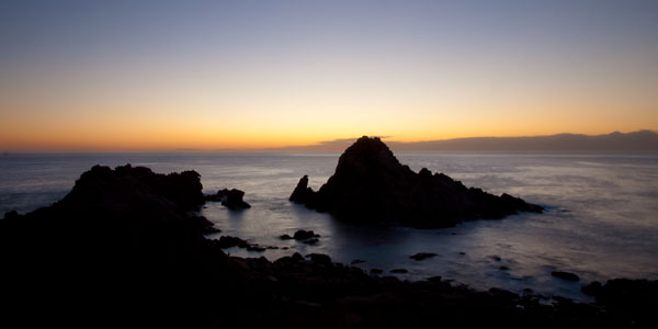 Sugarloaf Rock after sunset