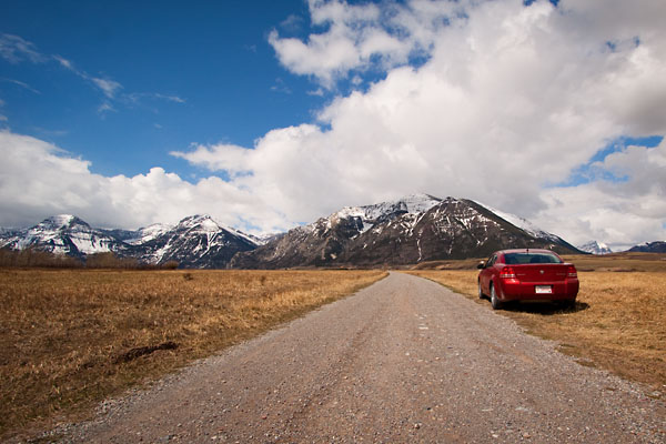 Waterton Lakes gravel road