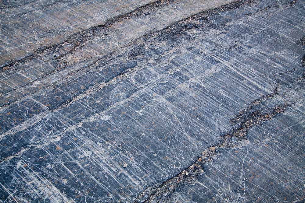 rocks scoured by the Athabasca Glacier