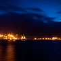 the lights of Freo port before dawn
