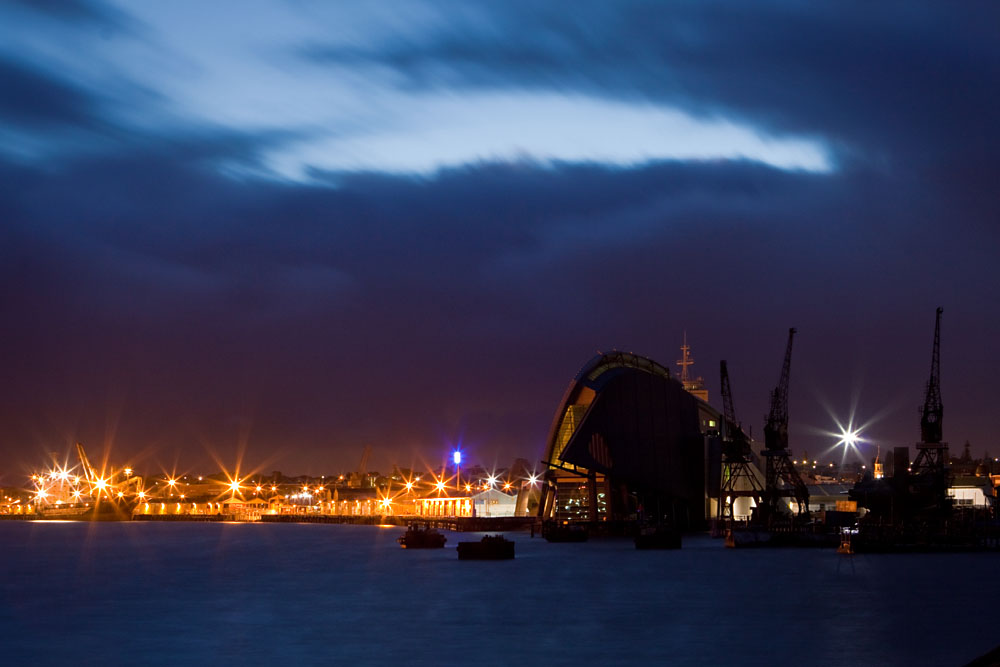 silhouette of the distinctive shape of the Maritime Museum