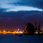 silhouette of the distinctive shape of the Maritime Museum