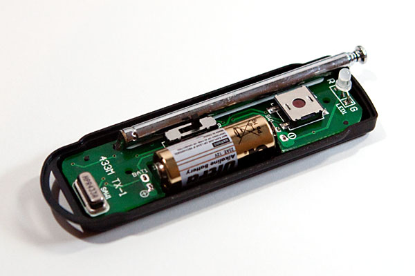 transmitter with cover removed