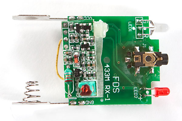 underside of receiver PCB