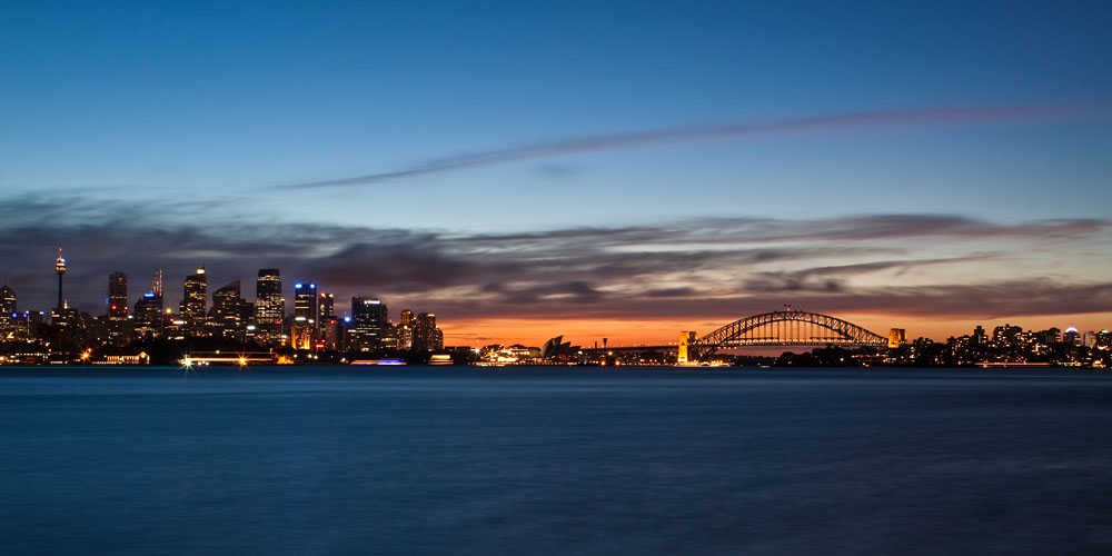 cloud streaks over Sydney