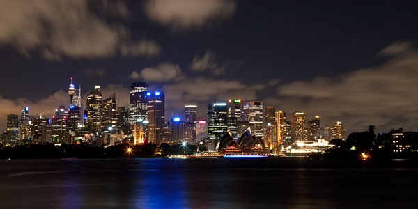 Sydney Opera House and city