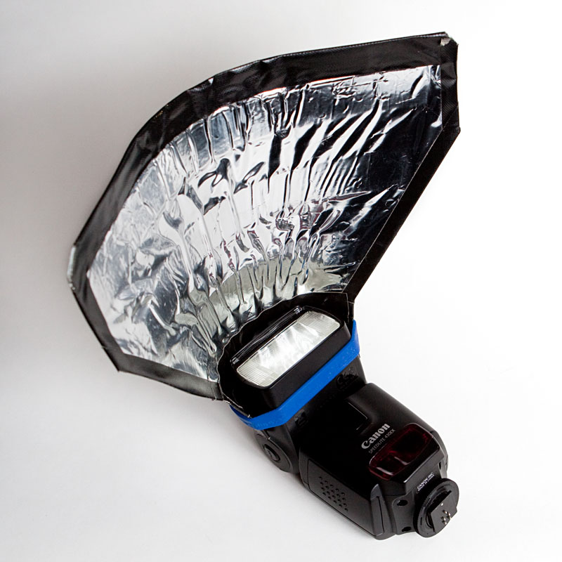 home-made reflector for macro photography